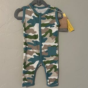 Kyte Baby Camo Sleeveless Romper- 3-6M